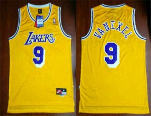 Maillot De Basket Los Angeles Lakers Nick Van Exel 9 Engrener Retro Jaune